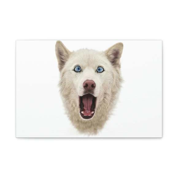 Funny Siberian Husky Silly Siberian Husky Inside Wall Art Ready to Hang Unframed